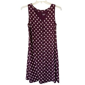 Garnet Hill Green Cotton Button Front Sleeveless Sun Dress Womens Small